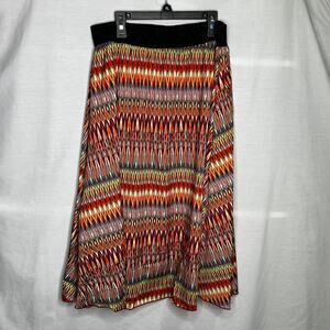 LuLaRoe Women's Lola Lined Midi Skirt L